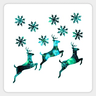 Christmas Decoration in Blue and Green Magnet